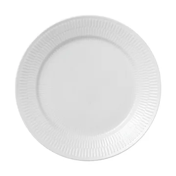White Fluted tallrik Ø25 cm - White - Royal Copenhagen