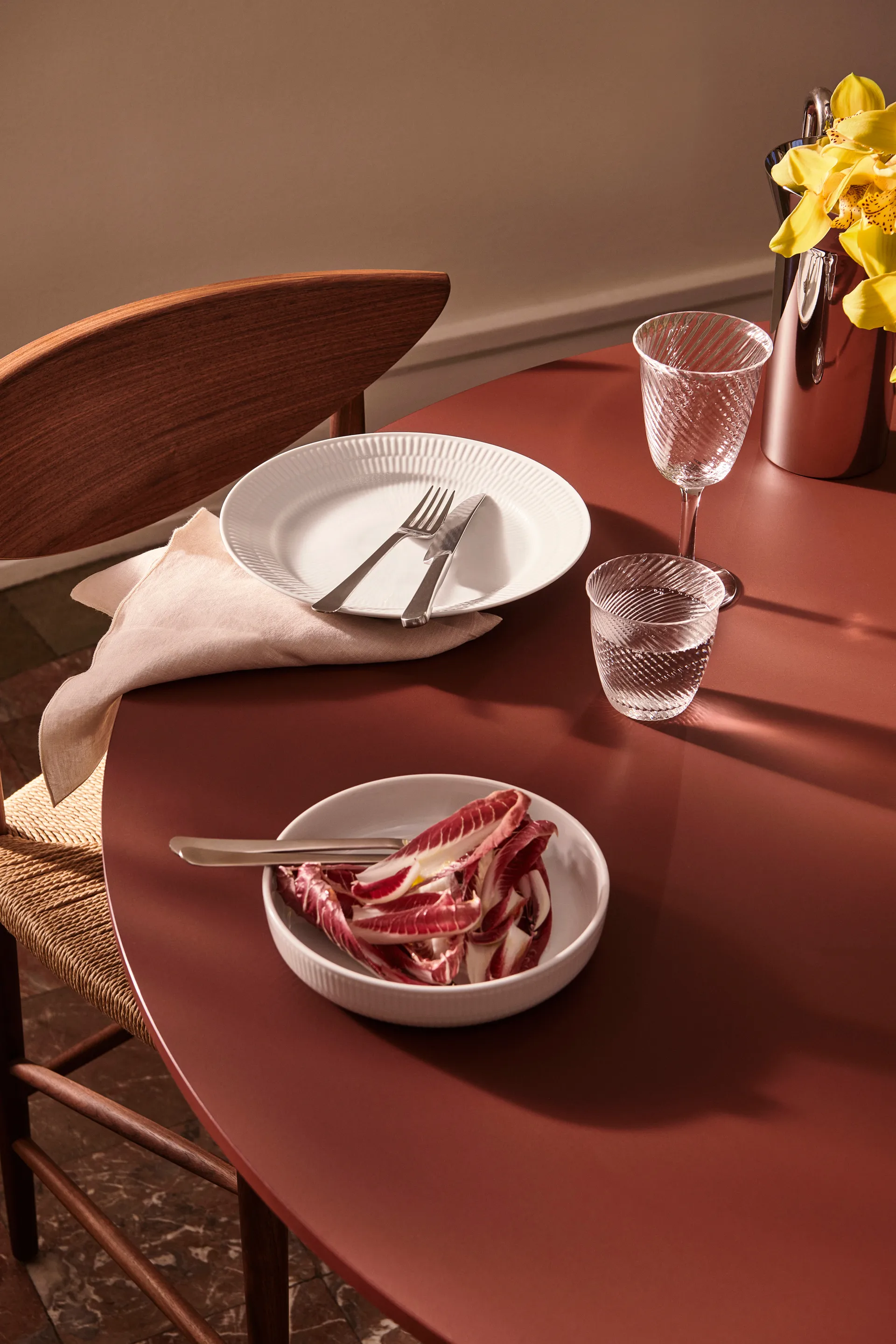 White Fluted ugnsform Ø18,5 cm, White Royal Copenhagen