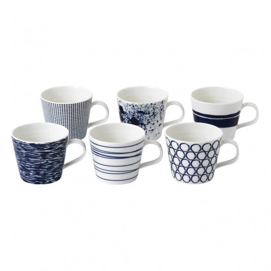 Royal Doulton Pacific mugg blå 6 delar liten | Skandinavisk Design | Kaffekoppar | Blå
