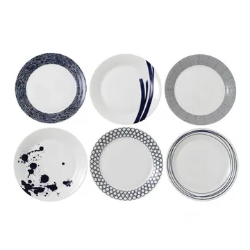 Pacific tallrik blå 6 delar - 28 cm - Royal Doulton