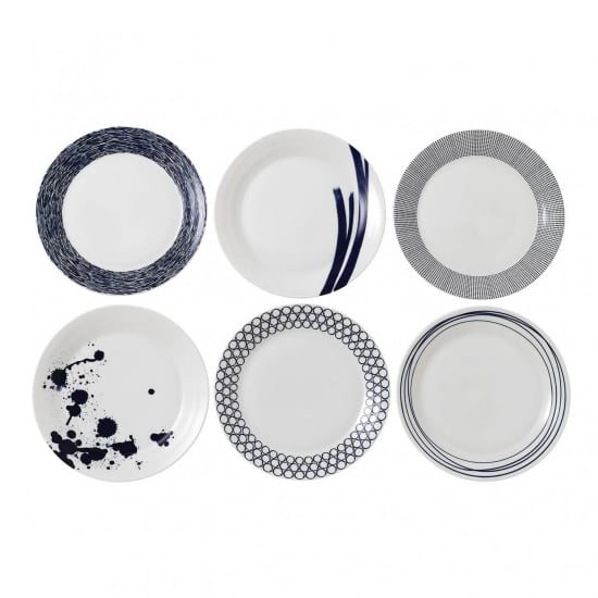 Royal Doulton Pacific tallrik blå 6 delar 28 cm | Skandinavisk Design | Serviser & Startset | Blå
