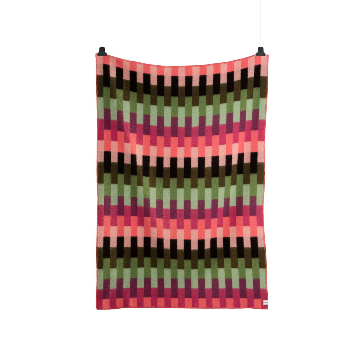 Rros Tweed Åsmund bold filt 135x200 cm Pink-green | Skandinavisk Design | Ullplädar & Ullfiltar | Grön