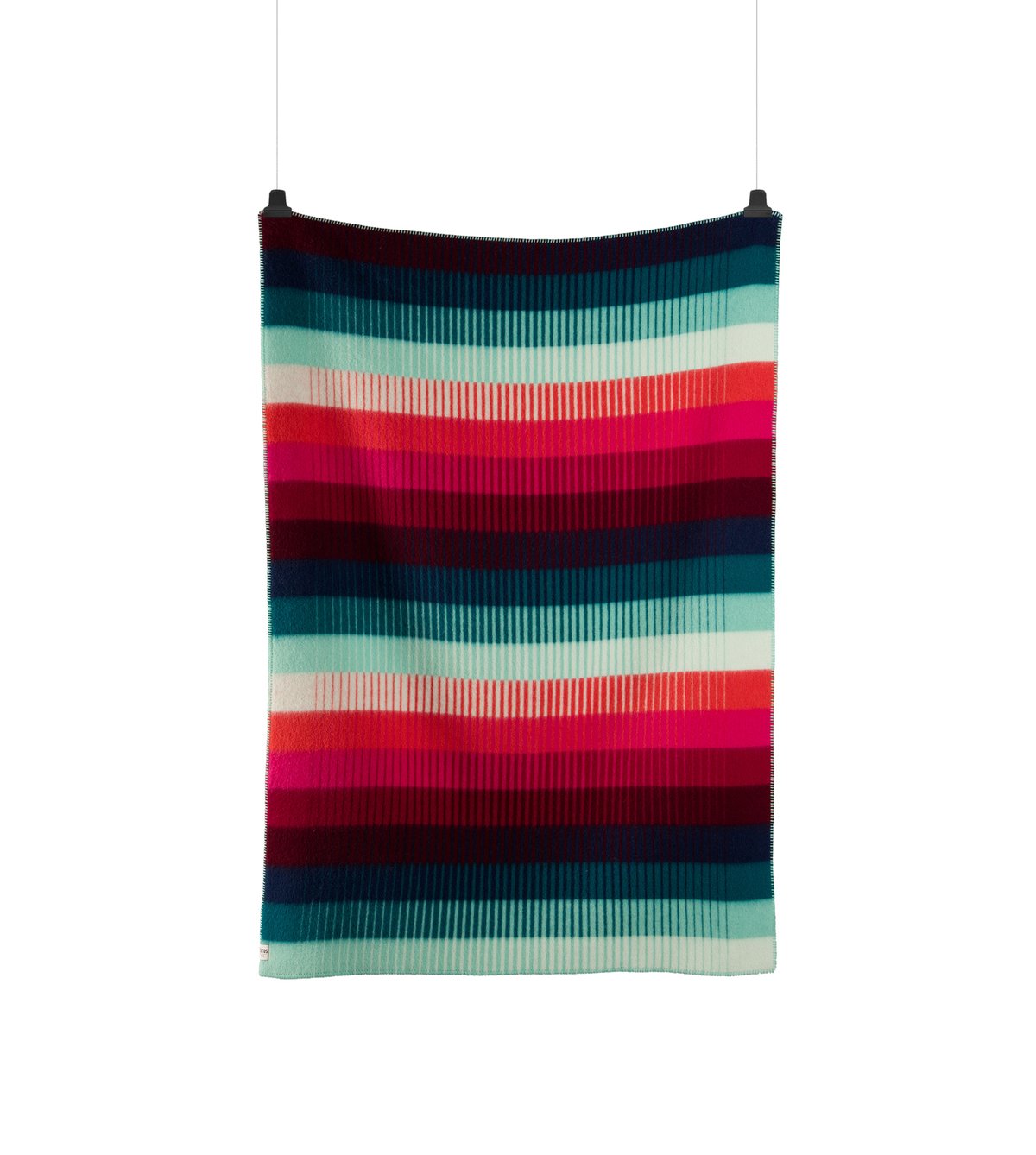 Rros Tweed Åsmund gradient filt 135x200 cm Red-turquoise