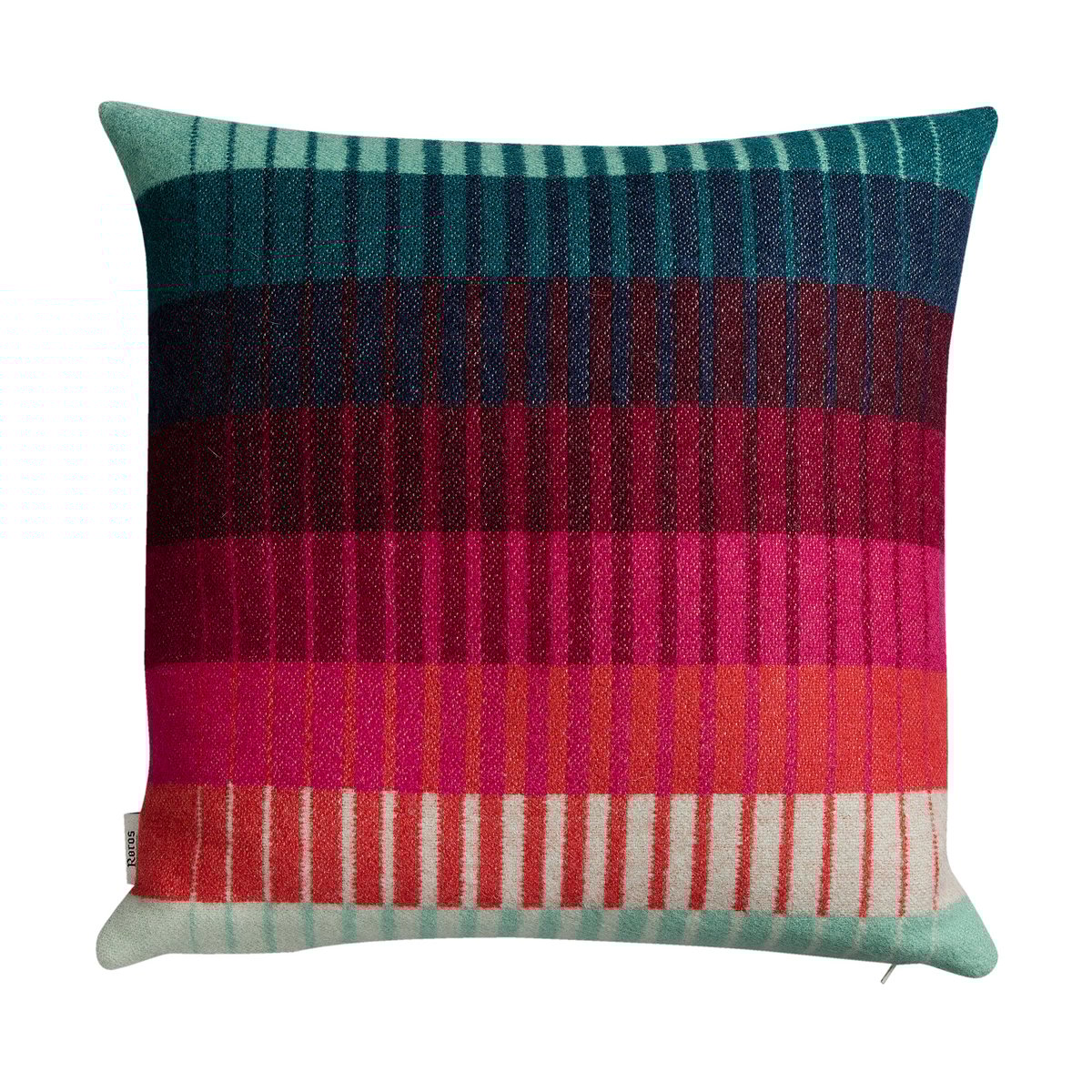 Rros Tweed Åsmund gradient kudde 50x50 cm Red-turquoise