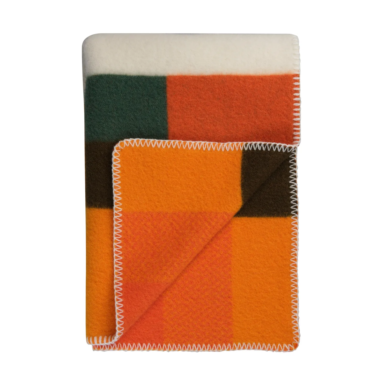 Mikkel filt 135x200 cm, Orange Røros Tweed