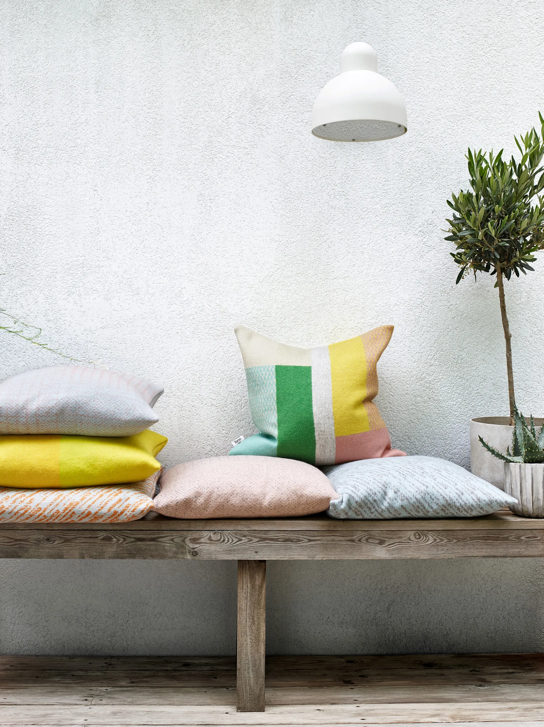 Mikkel kudde 50x50 cm, Pastel Røros Tweed