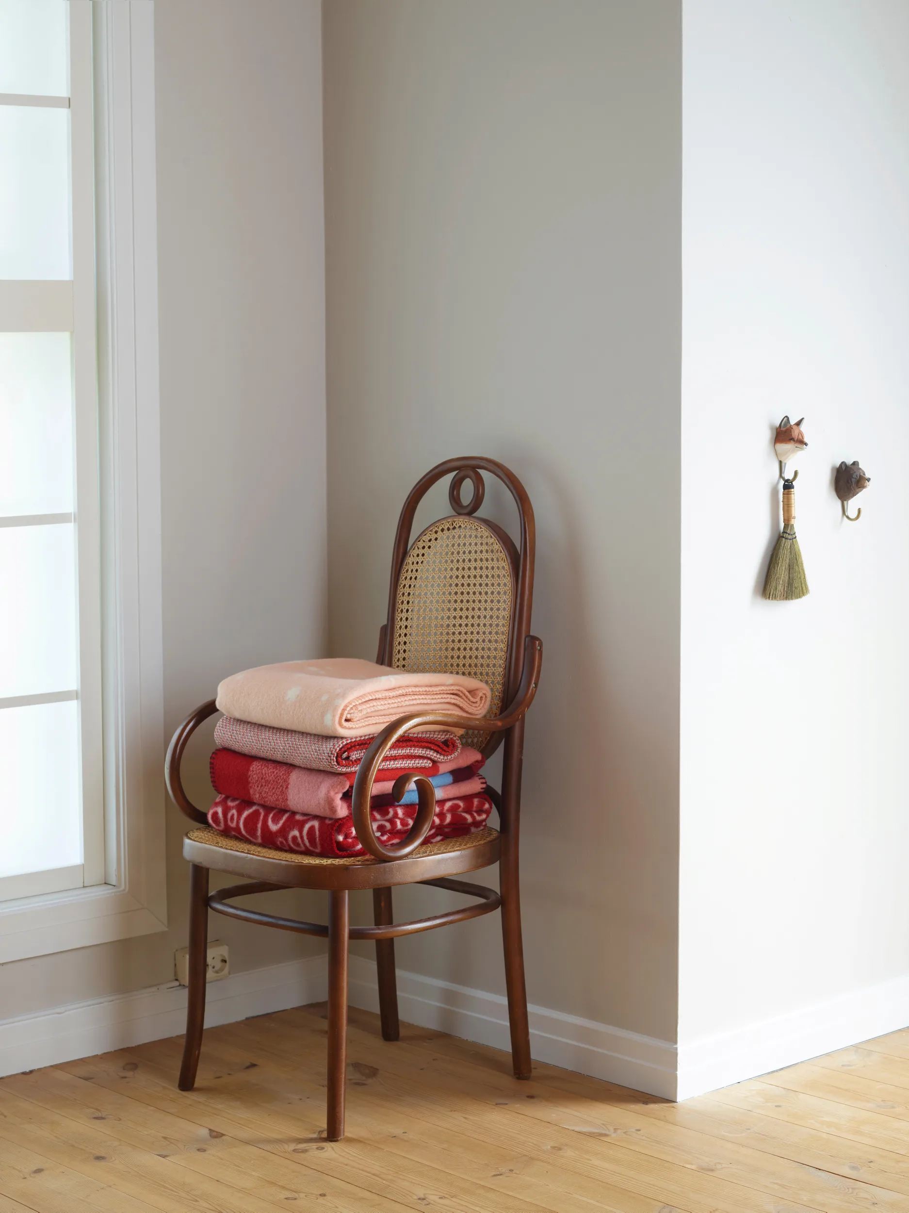 Una filt 150x200 cm, Light red Røros Tweed