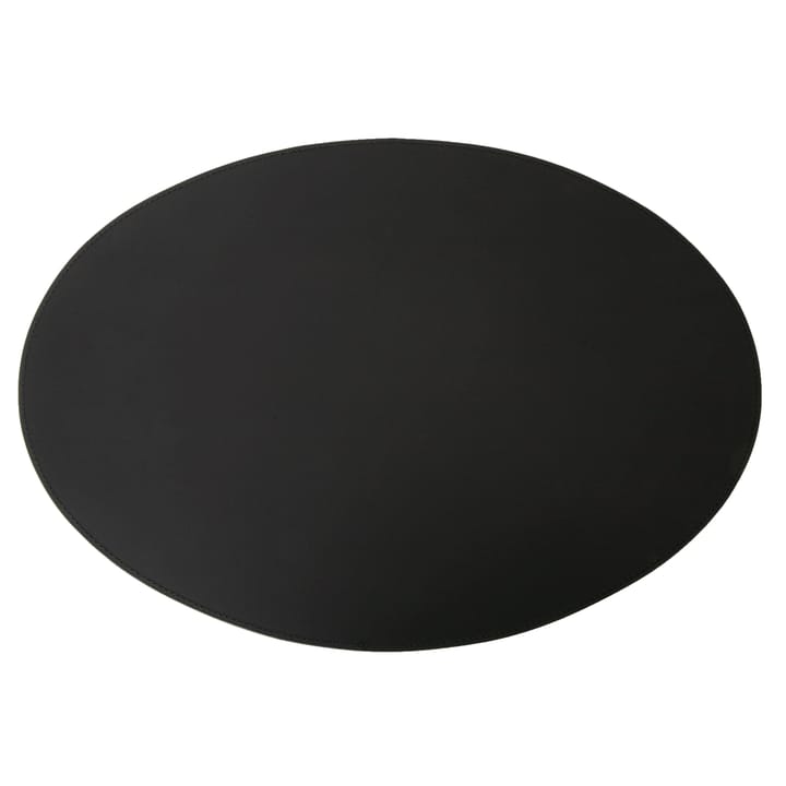 Ørskov bordstablett läder oval 47x34 cm - Svart - Ørskov