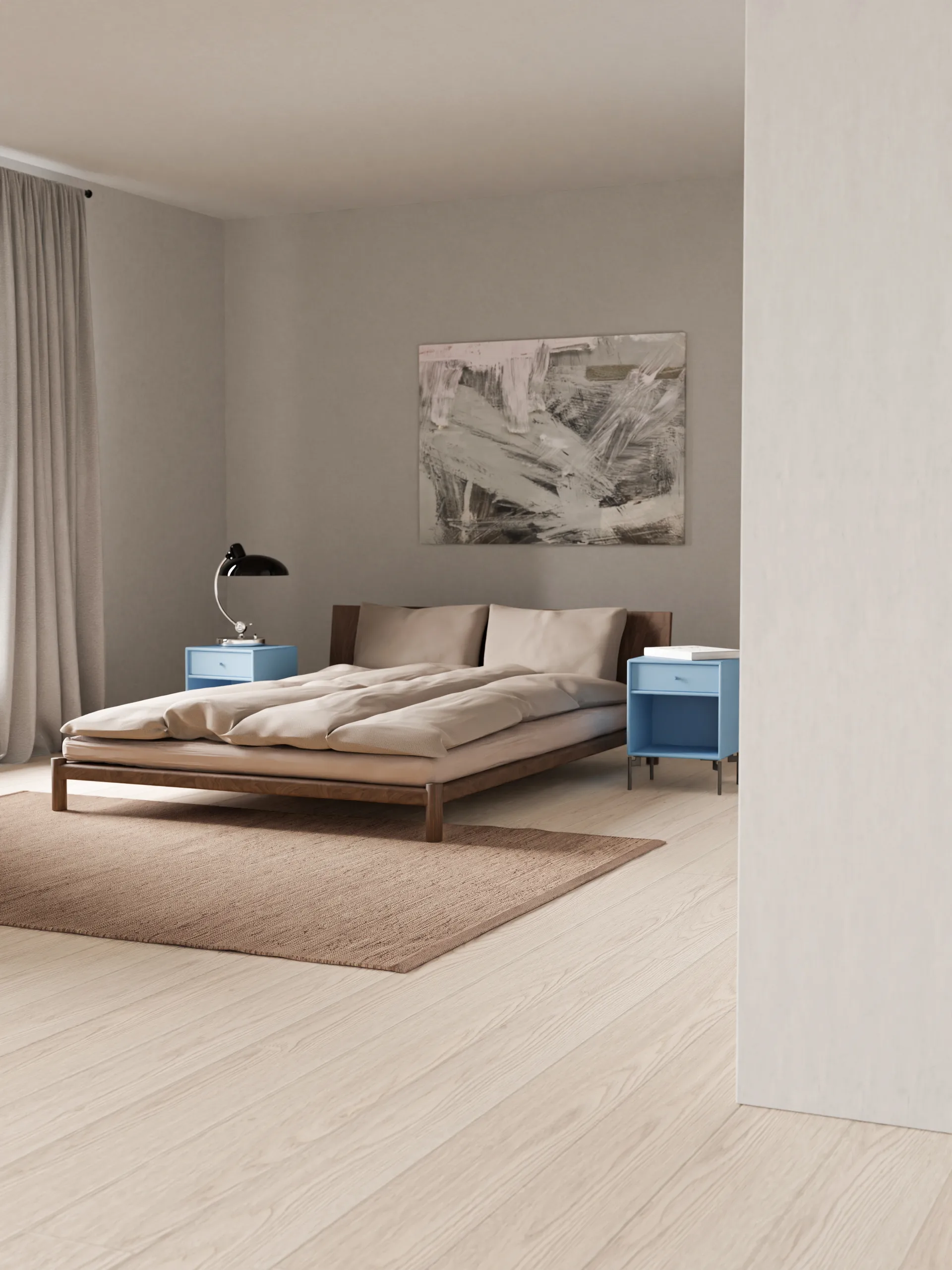 Cotton matta 140x200 cm, Nougat Rug Solid