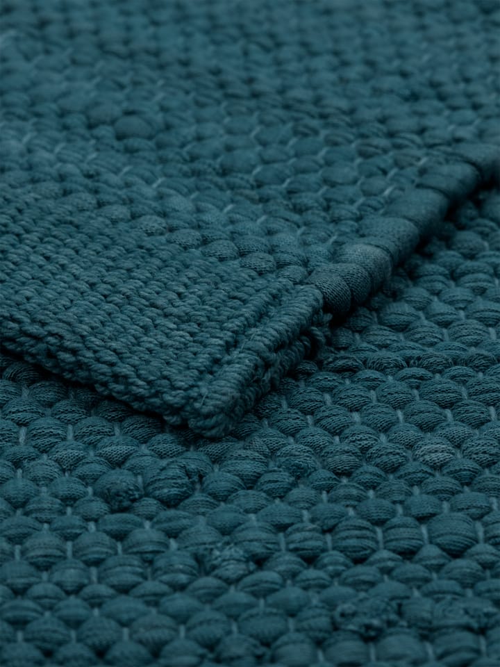 Cotton matta 140x200 cm - Petroleum (petrolblå) - Rug Solid