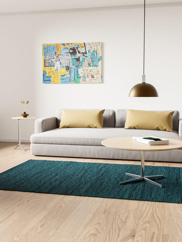 Cotton matta 140x200 cm, Petroleum (petrolblå) Rug Solid