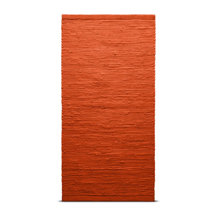 Cotton matta 140x200 cm - Solar orange (orange) - Rug Solid