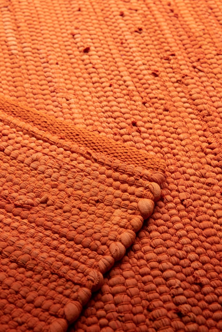 Cotton matta 140x200 cm - Solar orange (orange) - Rug Solid
