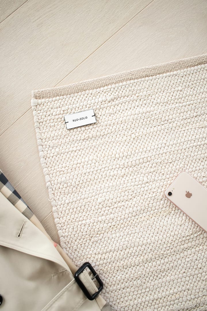 Cotton matta 170x240 cm, desert white (vit) Rug Solid