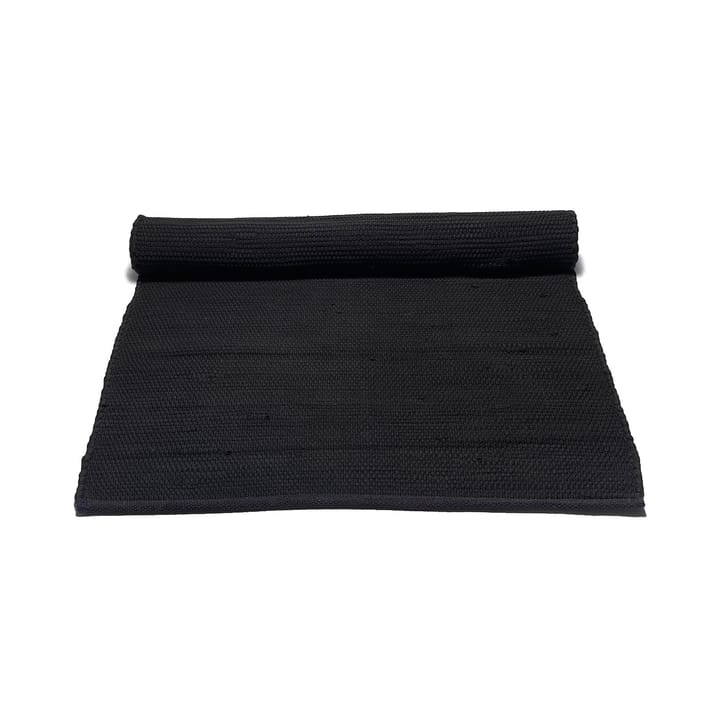 Cotton matta 60x90 cm - black (svart) - Rug Solid