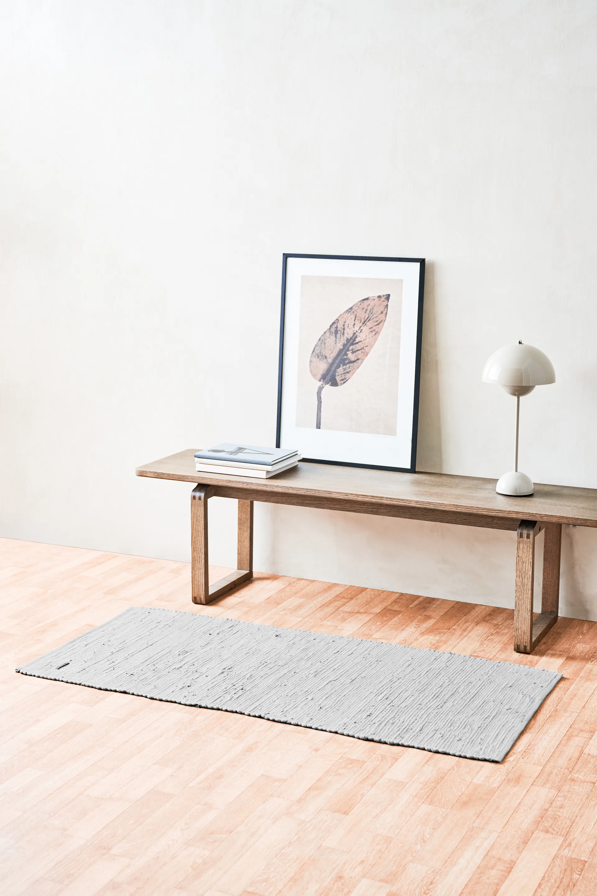 Cotton matta 60x90 cm, light grey (ljusgrå) Rug Solid