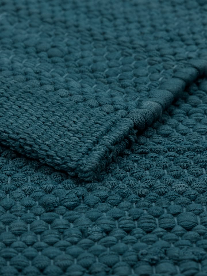 Cotton matta 60x90 cm, Petroleum (petrolblå) Rug Solid