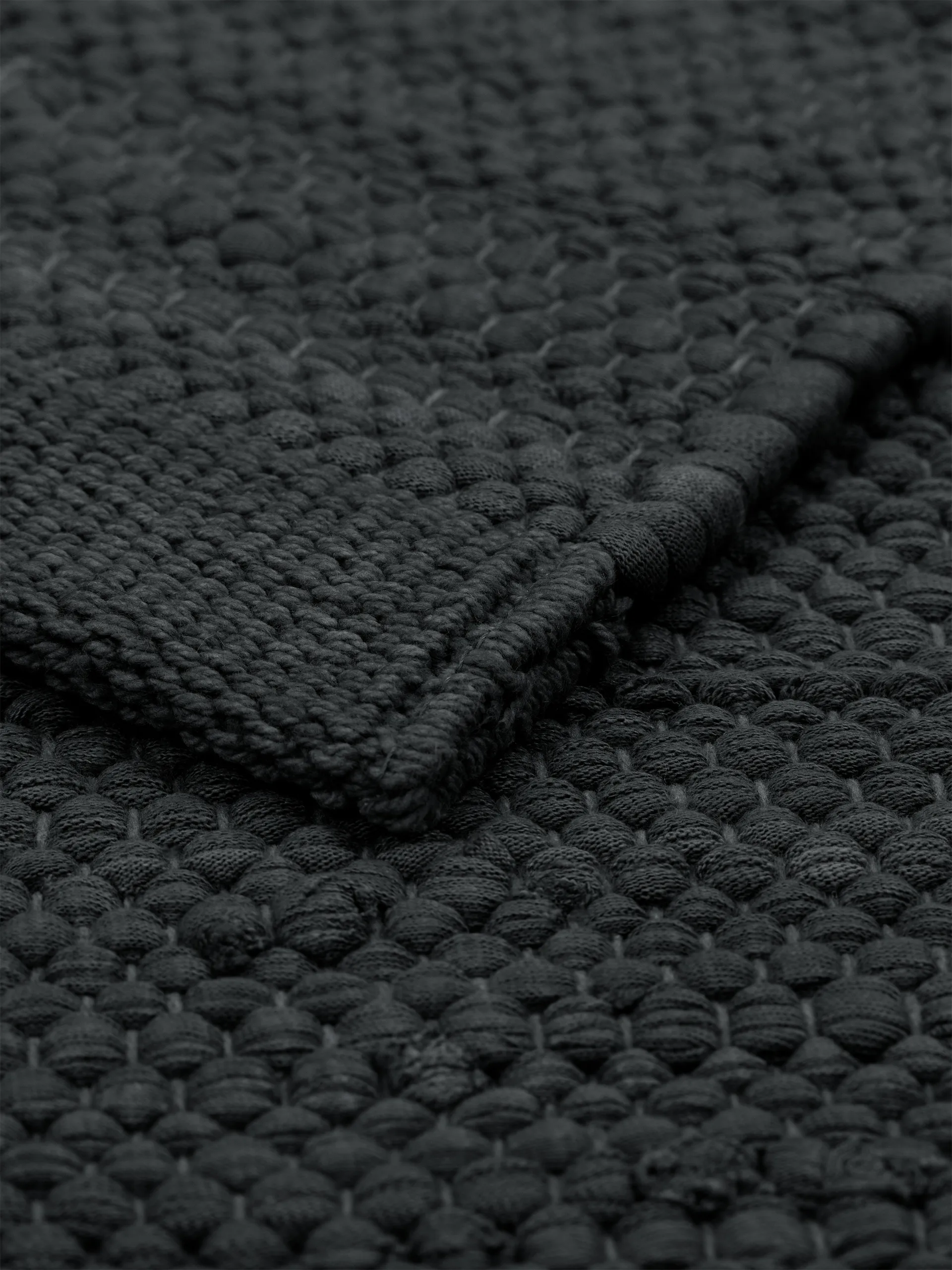 Cotton matta 65x135 cm, Charcoal Rug Solid