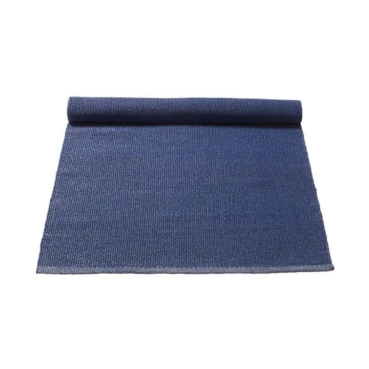 Cotton matta 65x135 cm - deep ocean blue (blå) - Rug Solid