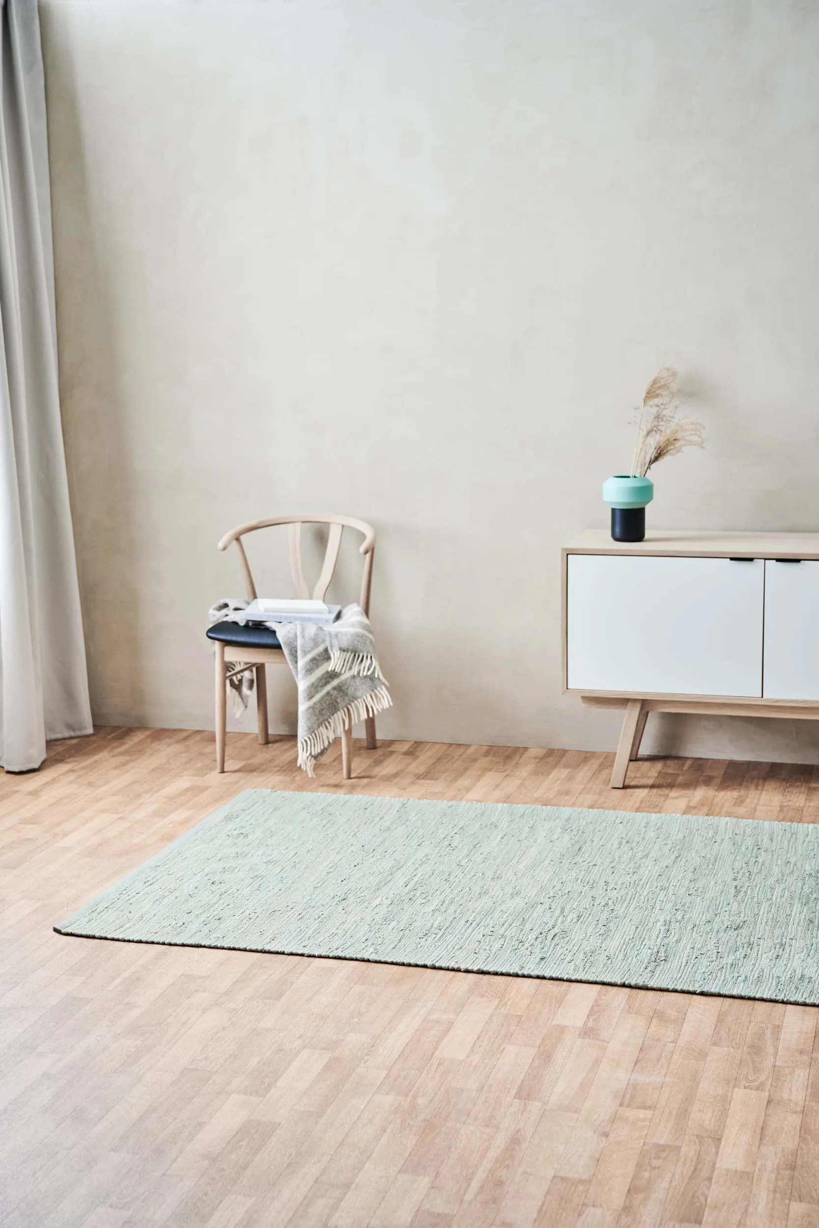 Cotton matta 75x300 cm, Mint Rug Solid