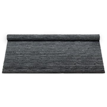 Leather matta 140x200 cm - dark grey (mörkgrå) - Rug Solid
