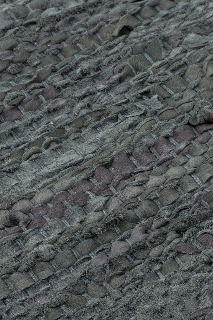 Leather matta 140x200 cm, dark grey (mörkgrå) Rug Solid
