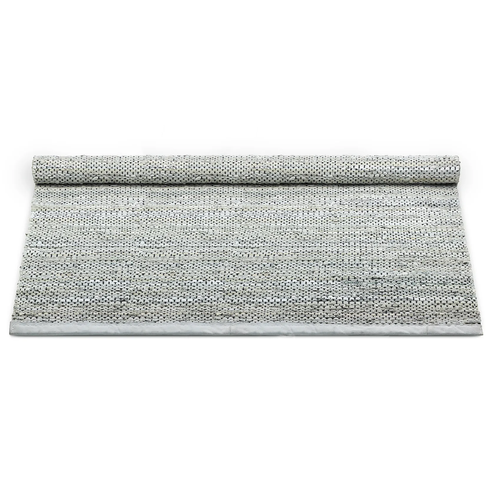 Leather matta 140x200 cm, light grey (ljusgrå) Rug Solid
