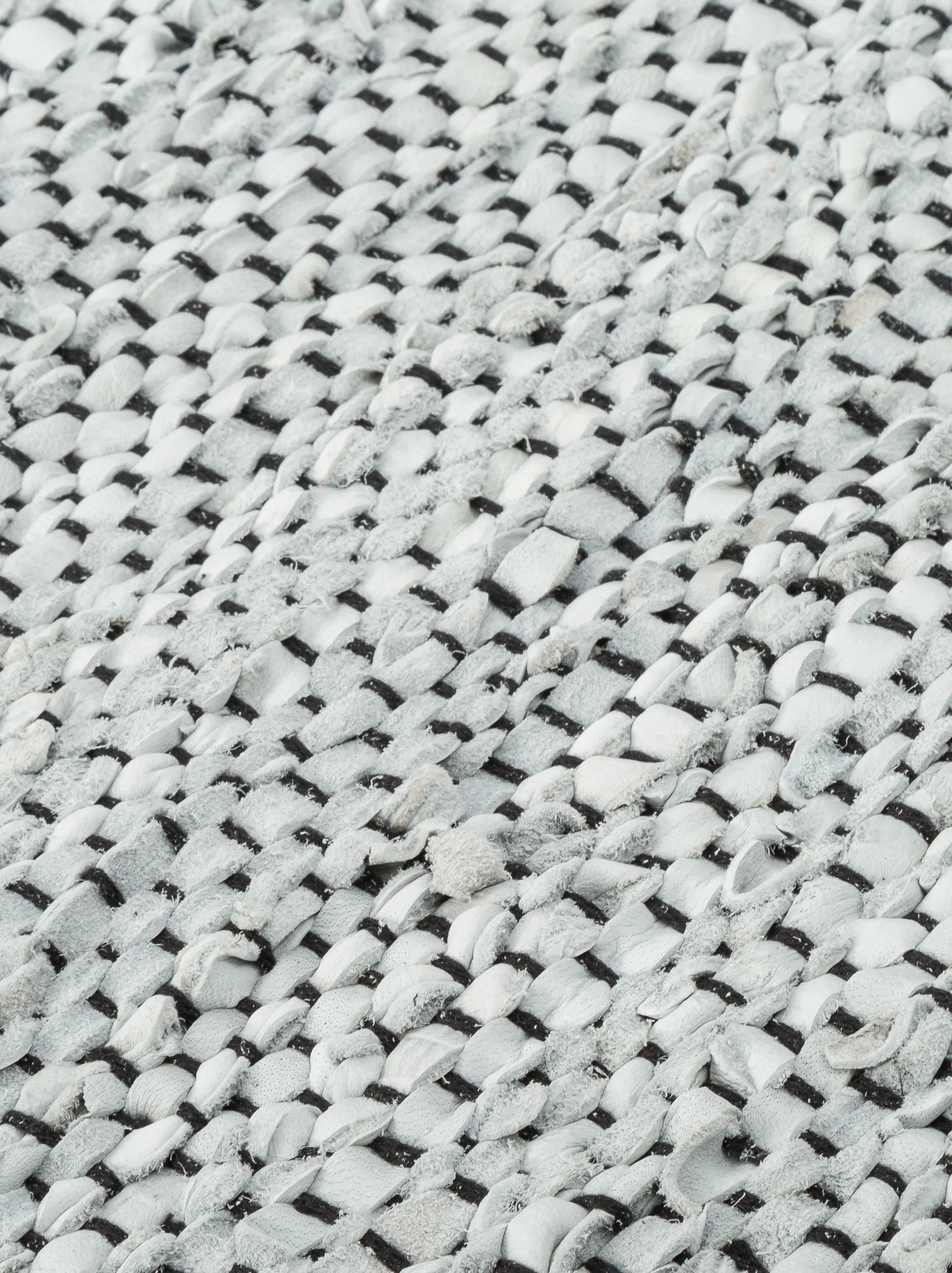 Leather matta 170x240 cm, light grey (ljusgrå) Rug Solid
