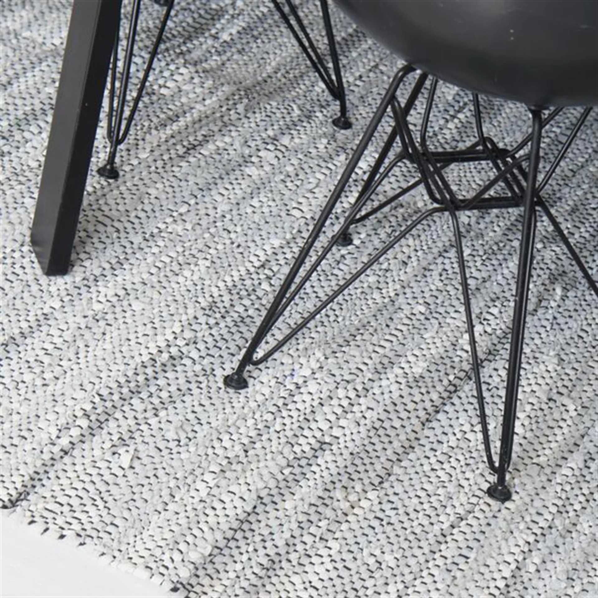 Leather matta 170x240 cm, light grey (ljusgrå) Rug Solid