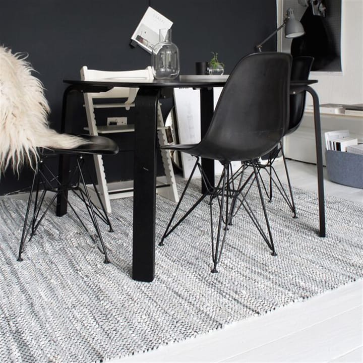 Leather matta 170x240 cm, light grey (ljusgrå) Rug Solid