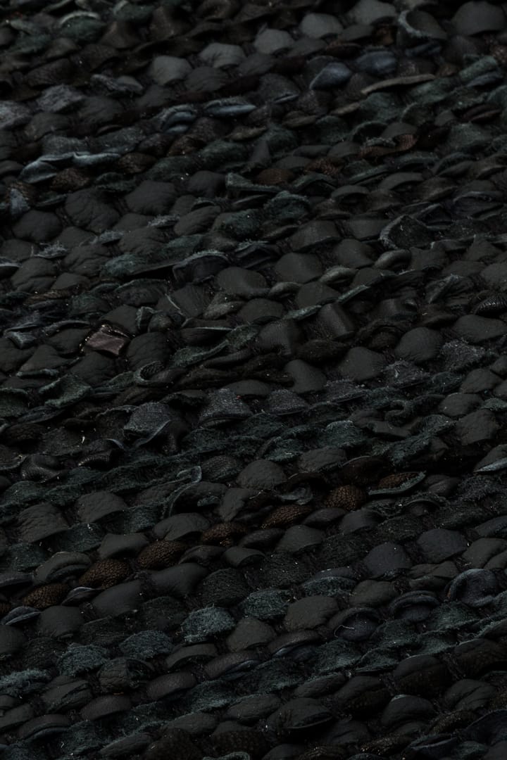 Leather matta 200x300 cm - black (svart) - Rug Solid