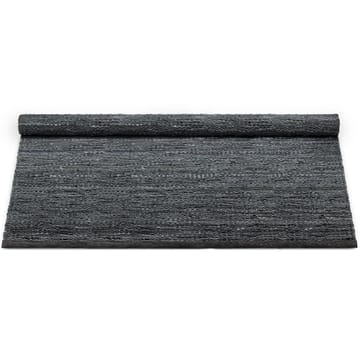 Leather matta 200x300 cm - dark grey (mörkgrå) - Rug Solid