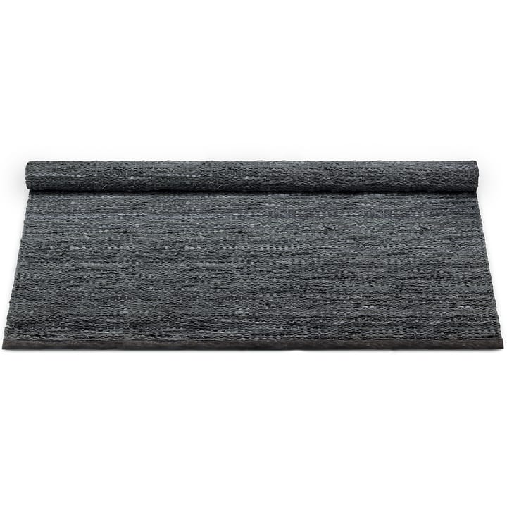 Leather matta 200x300 cm, dark grey (mörkgrå) Rug Solid