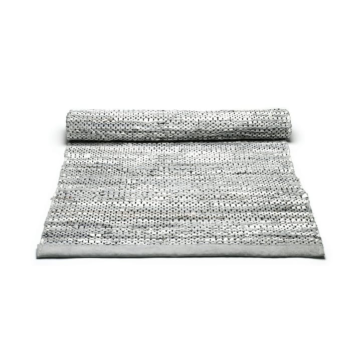 Leather matta 60x90 cm, light grey (ljusgrå) Rug Solid