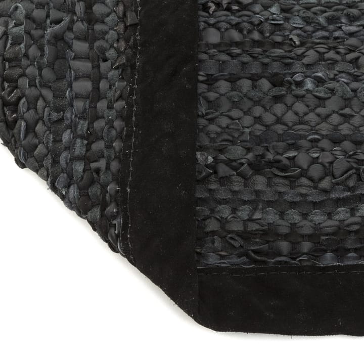 Leather matta 65x135 cm, black (svart) Rug Solid