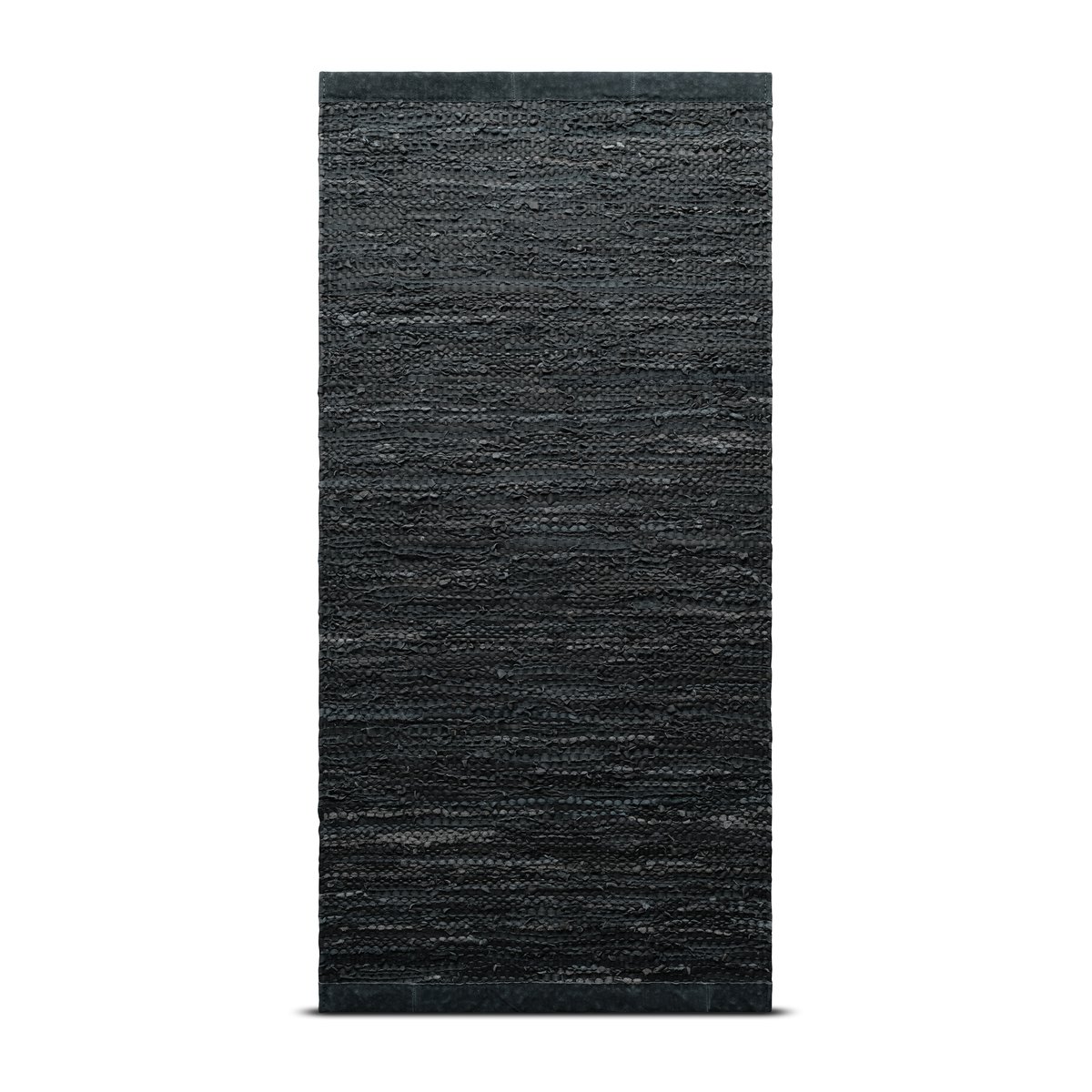 Rug Solid Leather matta 65x135 cm dark grey (mörkgrå)