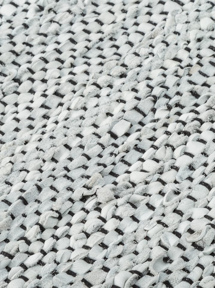 Leather matta 65x135 cm - light grey (ljusgrå) - Rug Solid