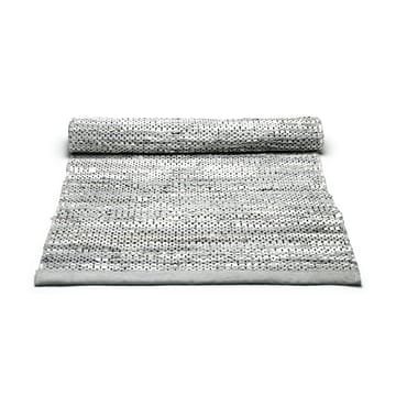 Leather matta 65x135 cm - light grey (ljusgrå) - Rug Solid
