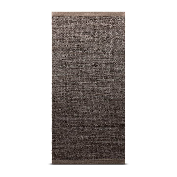 Leather matta 65x135 cm - Wood (brun) - Rug Solid