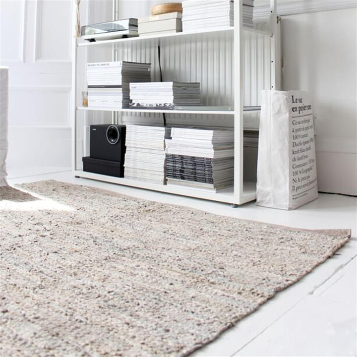 Leather matta 75x200 cm - beige - Rug Solid