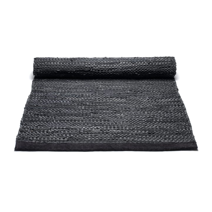 Leather matta 75x200 cm, black (svart) Rug Solid