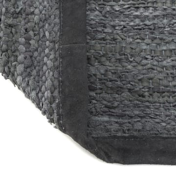 Leather matta 75x200 cm - dark grey (mörkgrå) - Rug Solid