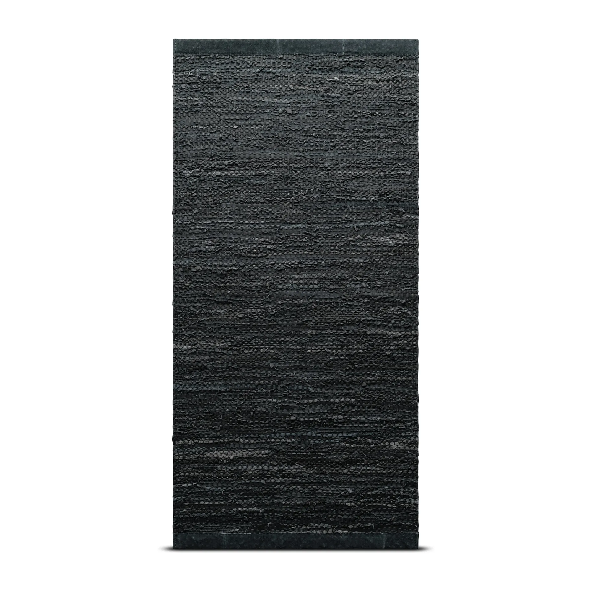 Leather matta 75x300 cm, dark grey (mörkgrå) Rug Solid