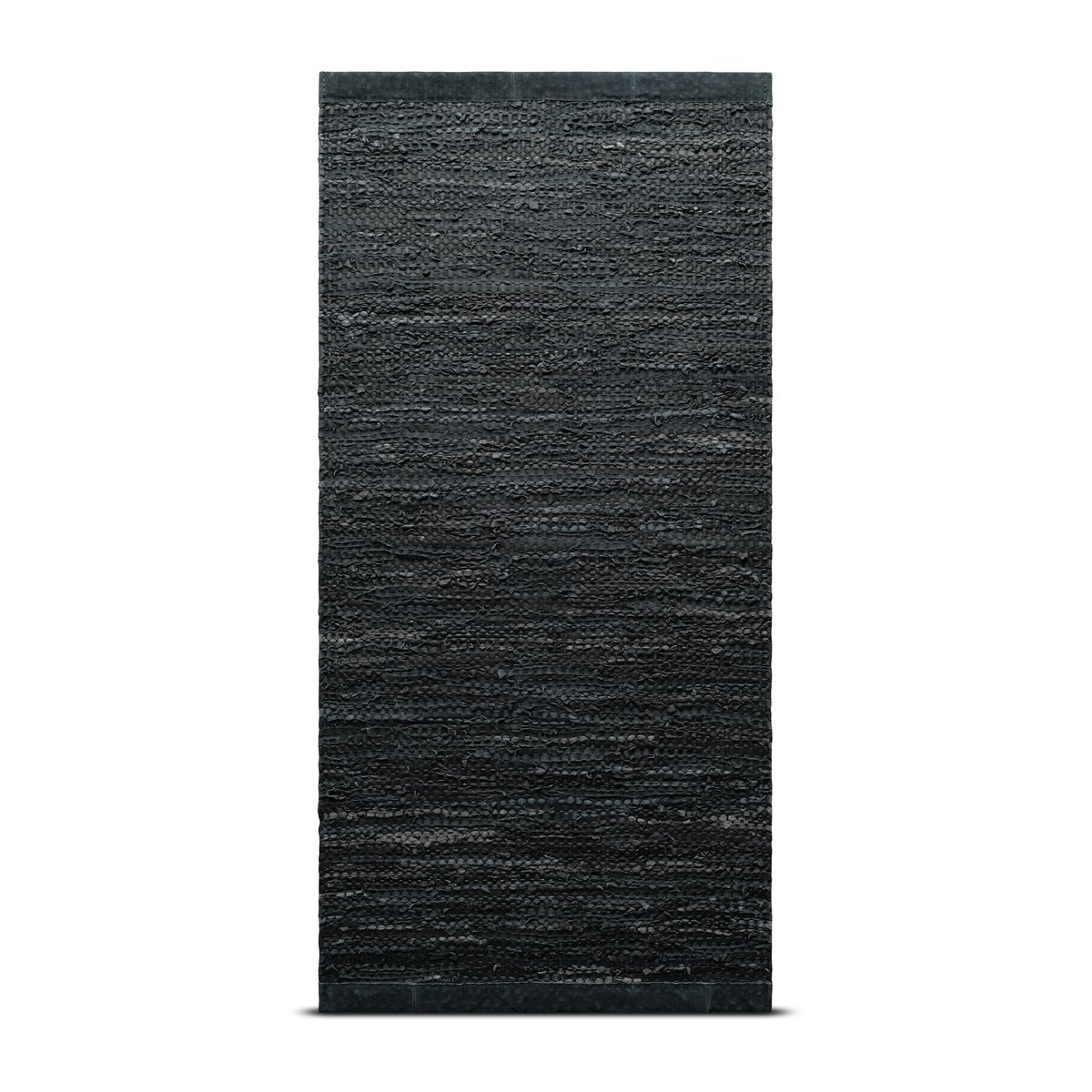 Rug Solid Leather matta 75x300 cm dark grey (mörkgrå)