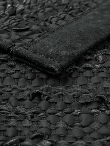 Leather matta 75x300 cm - dark grey (mörkgrå) - Rug Solid