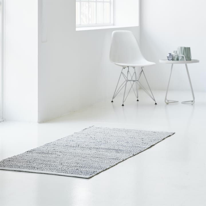 Leather matta 75x300 cm - light grey (ljusgrå) - Rug Solid