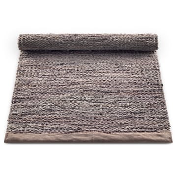 Leather matta 75x300 cm - Wood (brun) - Rug Solid