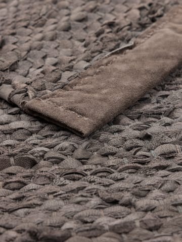 Leather matta 75x300 cm - Wood (brun) - Rug Solid