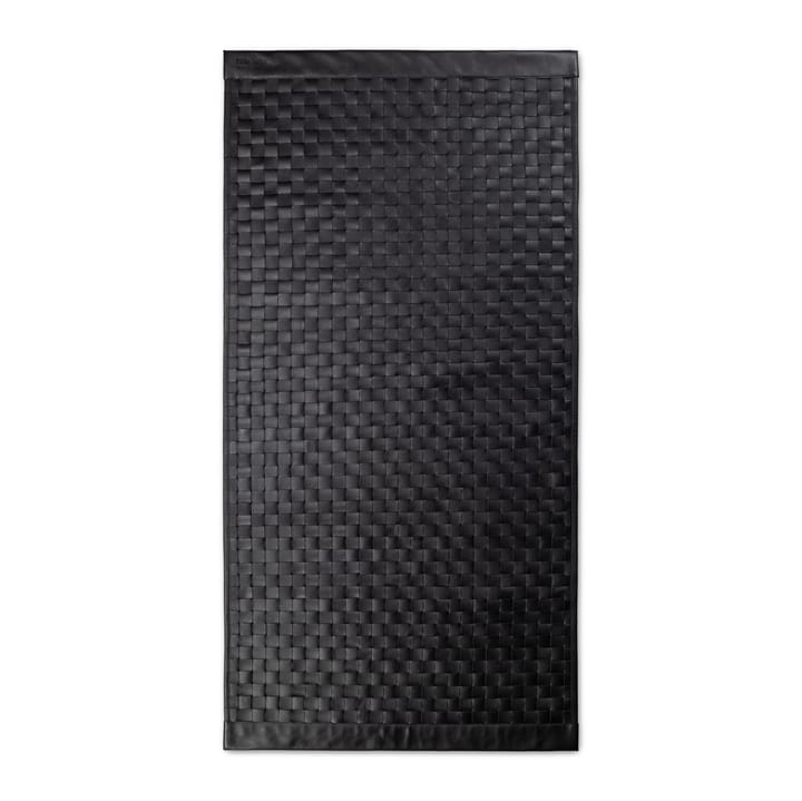 Tuscany lädermatta 65x135 cm - Matte Black - Rug Solid