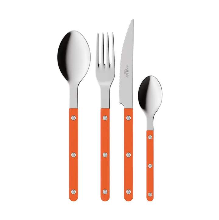 Bistrot solid bestickset 4 delar - Orange - SABRE Paris
